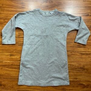 COS Little Girl Metallic Gray Shift Dress Size 6-8Y Classic Minimalist Casual